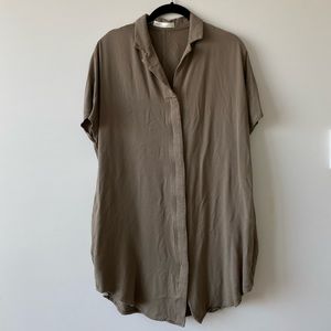 Oak + Fort Button Up Shirt Dress